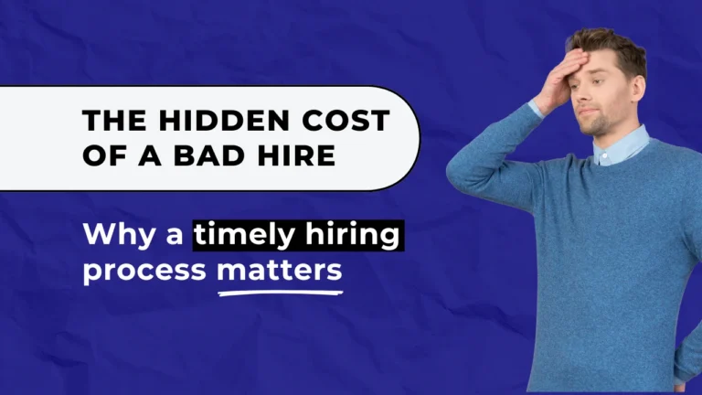 The cost of a bad hire explained with a focus on why it's important to improve the hiring process fast.