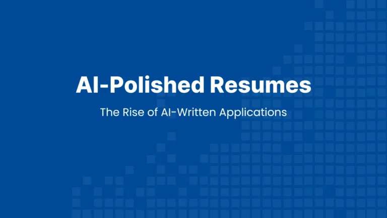 A professional hero banner showing a recruiter reviewing resumes on screen, representing STACK IT’s AI recruiting process and human-led candidate screening. The design highlights modern hiring tools and ethical automation in recruitment across Canada.