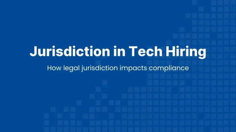 Tech contract hiring framework highlighting how legal jurisdiction affects compliance, data protection, and enforcement for Canadian companies.