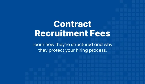 Hero banner showing the title Contract Recruitment Fees with a message about how they protect your hiring process in Canada’s tech staffing market.